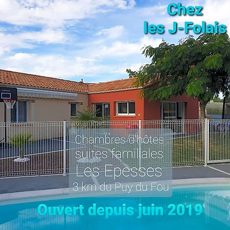 Chez Les J-folais -les Epesses - 3 Kms Puy Dufou Bed and breakfast Les Épesses